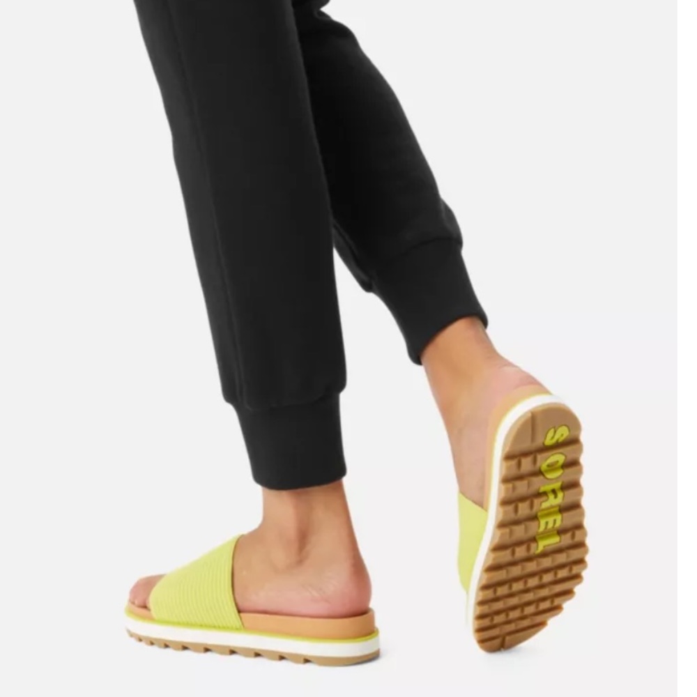 Sorel Yellow Slide Sandals